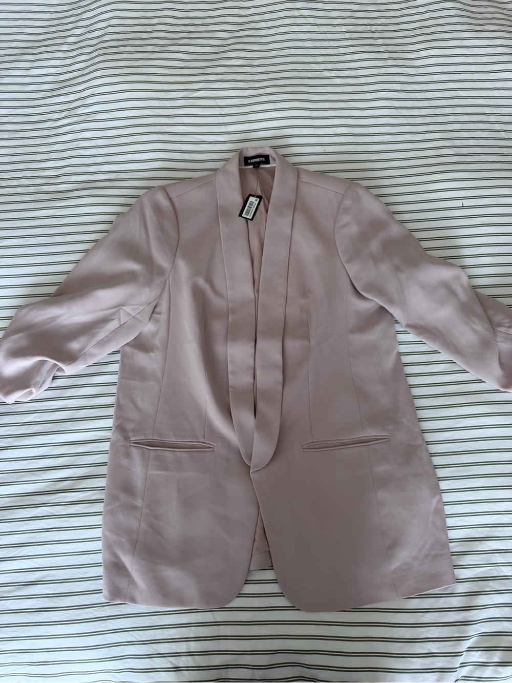 Express Women's Blush Pink Longline Blazer